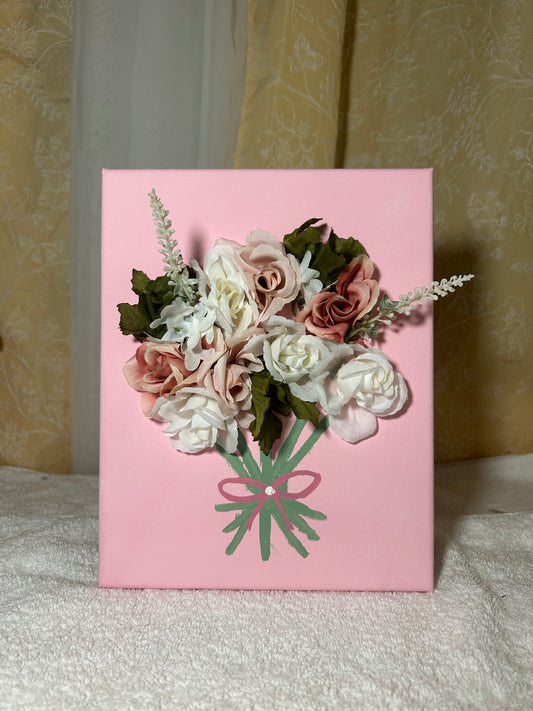 Cute pink 3D flowers