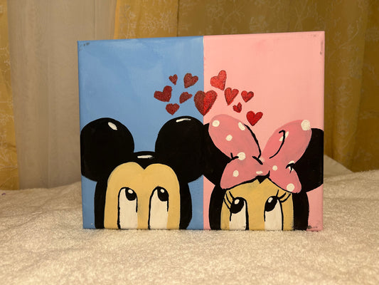 Micky Mouse hand painted canvas
