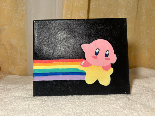Kirby on a rainbow